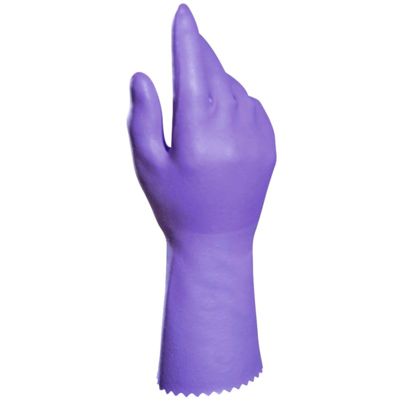 Spontex latex handschoenen Extra Comfort, maat L, paars, 1 paar